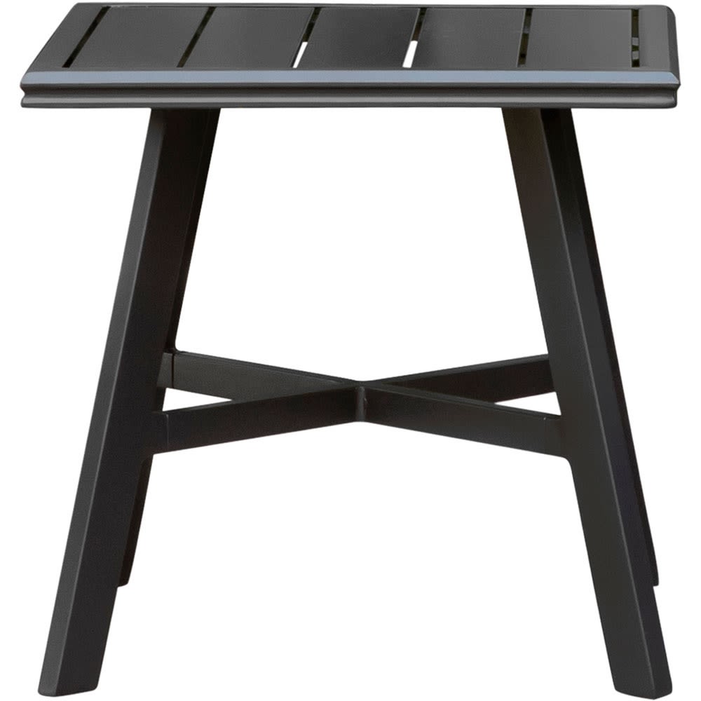 Cape Soleil, Commercial Aluminum 22" x 22" Slat-Top Side Table